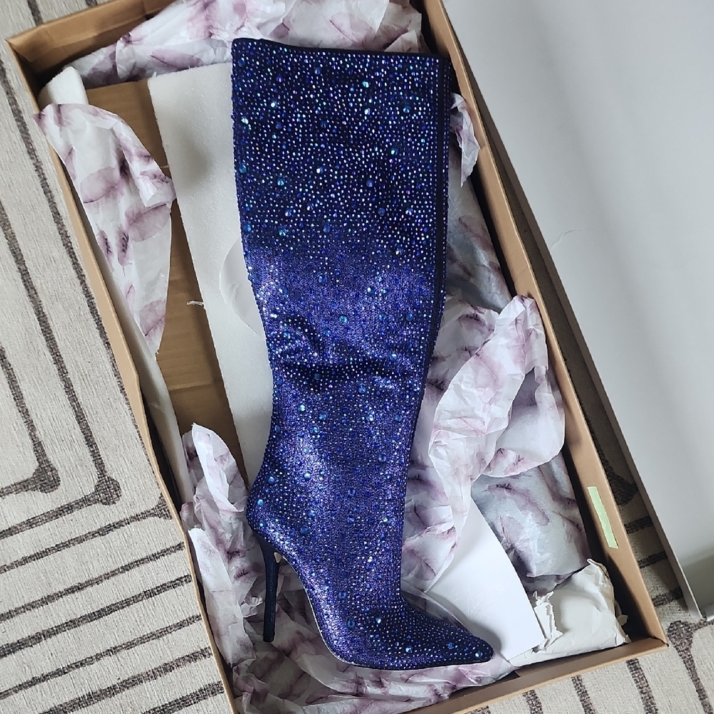 Jessica Simpson TAYLOR SWIFT Midnght Blue Boots NEW